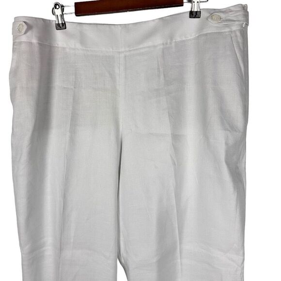Talbots Linen Blend White Slacks size 18WP - Picture 8 of 10